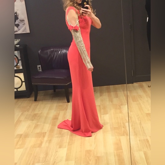 Pink Tarik Ediz evening gown - size 10 - Picture 2 of 4